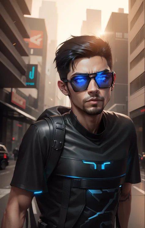 Change background cyberpunk handsome boy            realistic face with black panther