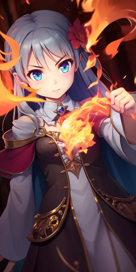 1girl,magic,fire