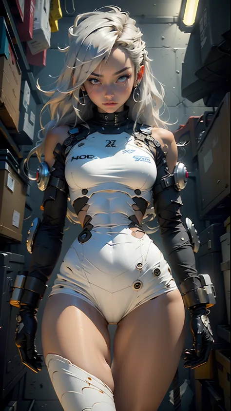 Woman body defined thick thighs cybernetic body parts，Short underwear，Woman body defined thick thighs cybernetic body parts，Short underwear，Beautiful Women in Perfect Figure：1.4，Slender abs：1.2，Moist body：1.5，Highly Detailed Face and Skin Textur，Detailed e...