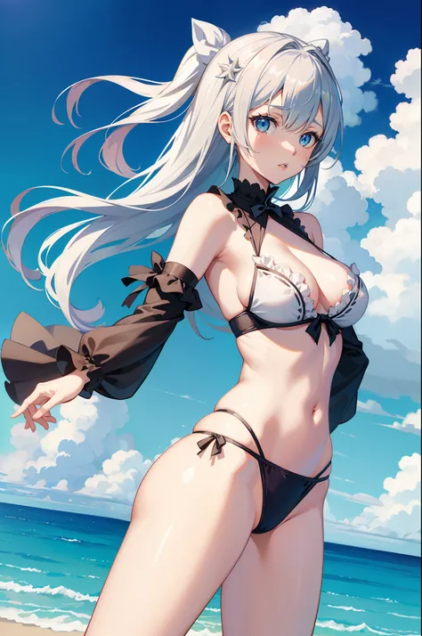 Emilia from Re:Zero kara Hajimeru Isekai Seikatsu, swimsuit