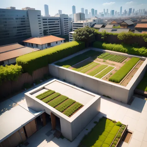 城市, On the rooftop, Urban farm, Urban living, Sustainability, tie