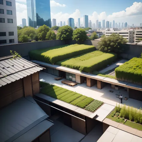 城市, On the rooftop, Urban farm, Urban living, Sustainability, tie