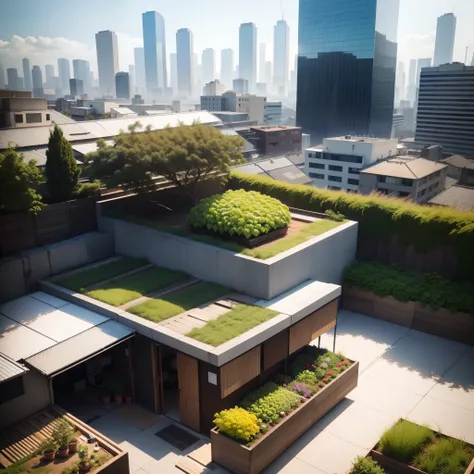 城市, On the rooftop, Urban farm, Urban living, Sustainability, tie