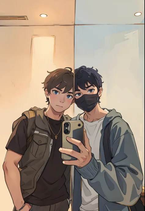 Two boy, selfie