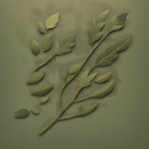 A logo design of 2 olive green leaves, very minimalistic