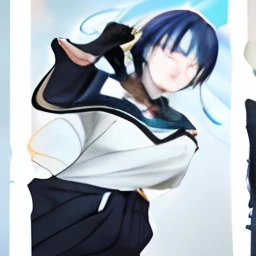 three images of a woman in a sailor suit and a man in a sailor suit, hinata hyuga, official art, hinata hyuga from naruto, kantai collection style, official artwork, seifuku, tsubasa nakais style, yuyushiki, anime portrait of shiina ringo, shuushuu anime i...