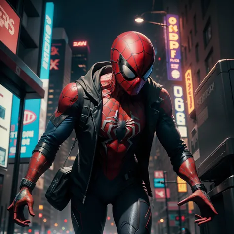 Spider man,Cyberpunk,8k.