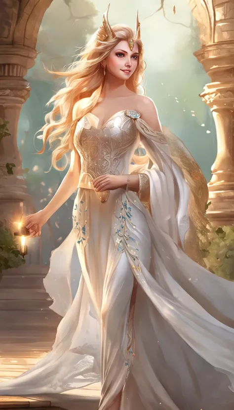 (Professional 3D Rendering:1.3) , (Realistic:1.3) fullbody image,photo of the most beautiful artwork in the world，Beautiful Nordic fairy princess, (((ears are pointed)))、Full body 8K unity rendering, action SHOT, skin pore, Very bright lighting, heavy shad...