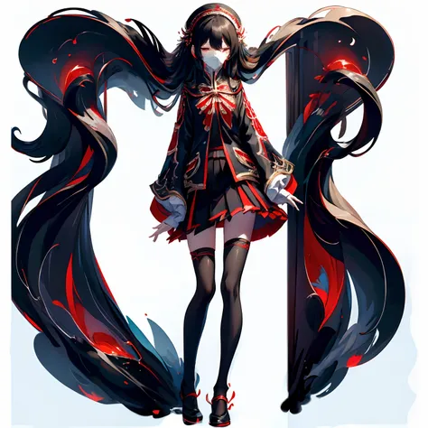 tmasterpiece，best qualtiy，Correct limbs，Girl covering her mouth，is shy:1.5，Be red in the face:1.5，JK school uniform，emaciated，a black pleated skirt，black lence stockings，thin very long legs，18year old，High school seniors，school ground