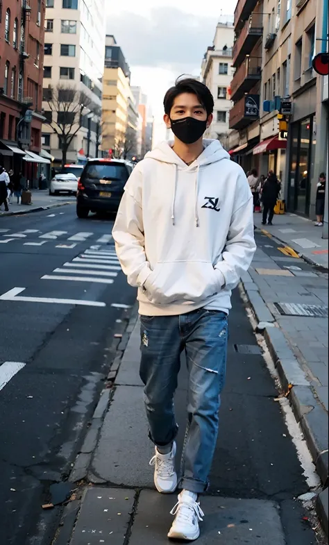 Man in white sweatshirt, trending on r/Street attire, Narrative, Hoodie, In a white sweater, 2 0 2 0 fashion, casual clothing style, posh, Wearing a white hoodie, Fear of Gods Style, white, Wearing a sweatshirt,