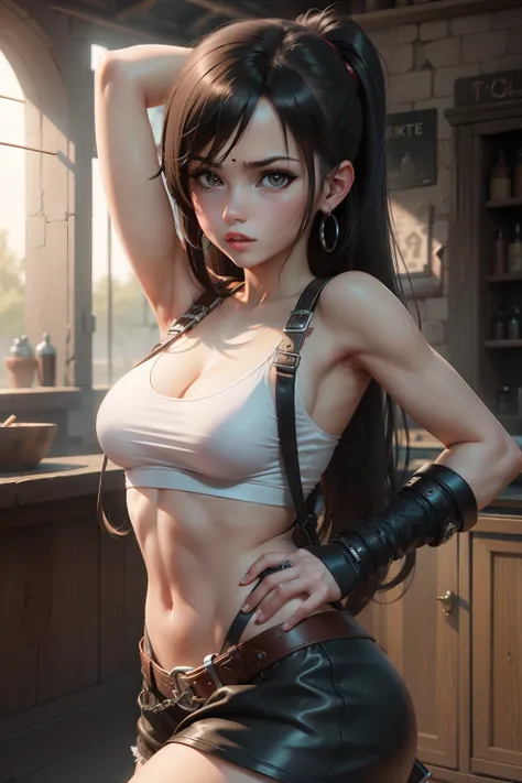 girl in tifa lockheart otfit