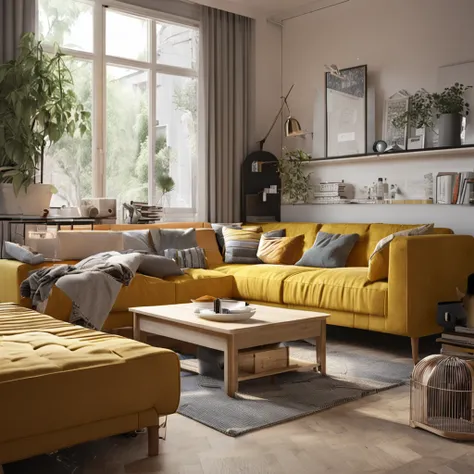 20 square meters of space，Go to the living room design