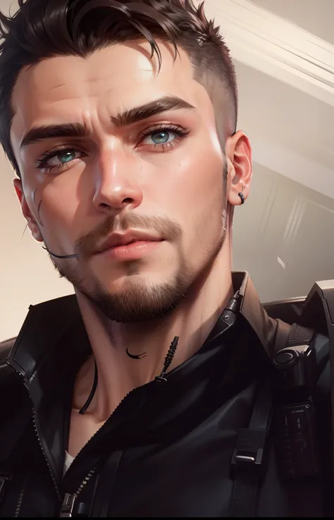 change background cyberpunk handsome boy realistic face 8k ultra realistic