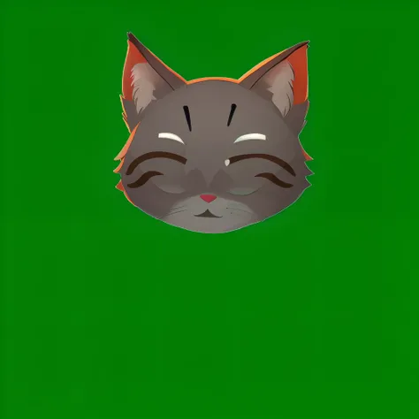 Theres a cat with a sad look on his face, cat head, the cat is smiling, illustration of a cat, sem linha, Gato. pintura digital, a cat is smiling, visual anime de um gato bonito, quanto ele faz, gato anime, um gato bonito, foto de gato bonito, design do ga...