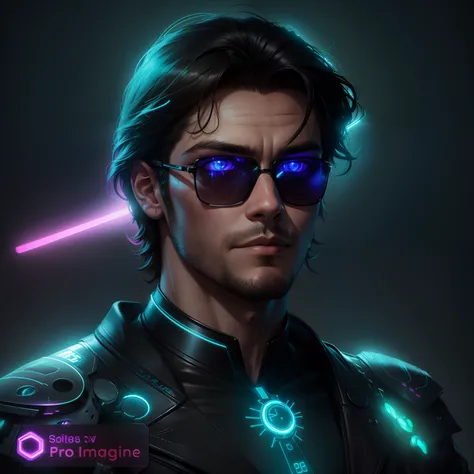 Change background night cyberpunk handsome boy, realistic face, original face, neon light effect,cute cat, sunglasses light effect