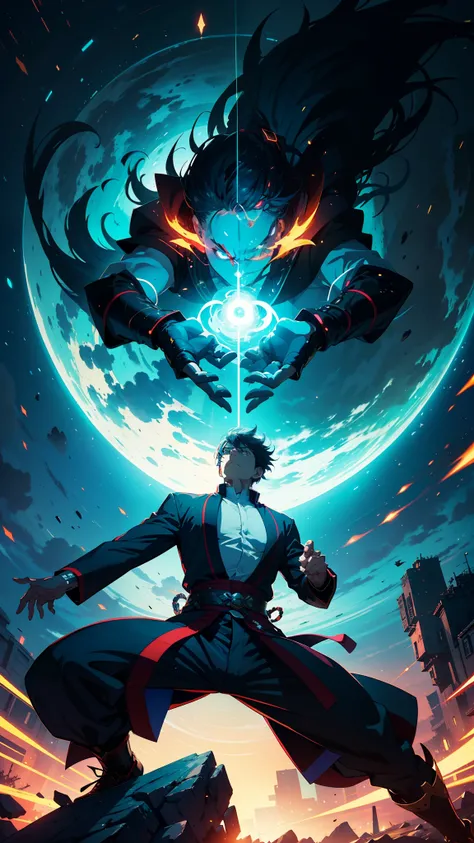 (8K Animation:1.2), An epic adventure featuring a Tang monk, A mysterious wizard with extraordinary powers, Depicted in a captivating anime style. The animation showcases breathtaking visuals and captivating futuristic backgrounds. The story revolves aroun...