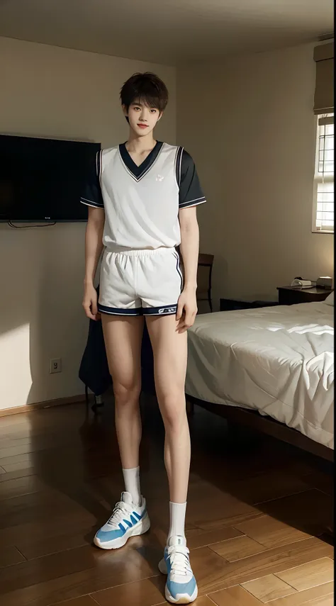 （A 15-year-old junior high school boy：2），Positive perspective，（malefocus），（Expose the whole body：2），Height 300 cm，Super long legs, Straight legs，Expose shoes，Tall guy，Tall，Super tall body，broad shoulder，Shota，Round face and pointed chin，（The face of the an...