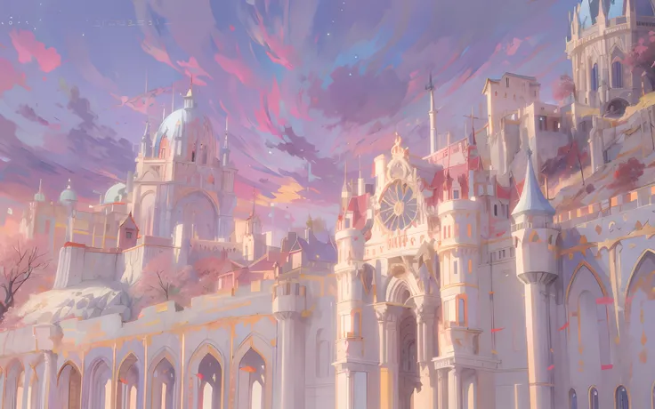 baroque buildings，rich details​，beautiful anime scenes, anime beautiful peace scene, beautiful anime scenery, Anime background art, Anime landscapes, beautiful aesthetic art, anime backgrounds, landscape artwork, Landscape wallpaper aesthetics, animeaesthe...