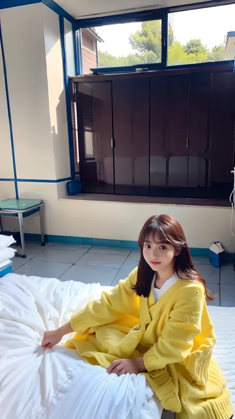 k hd，one-girl，college aged，Wear JK，Dry the quilt，Drying clothes，Clean up in the classroom，Clean the dormitory，wide angles，First perspective