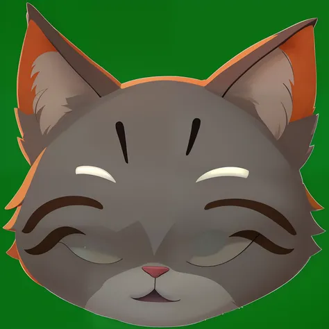 Theres a cat with a sad look on his face, sem linha, gato anime, cat head, Gato. pintura digital, visual anime de um gato bonito, illustration of a cat, Ashfur de gatos guerreiros, cel limpo sombreado, Someone, the cat is smiling, quanto ele faz, Sora como...