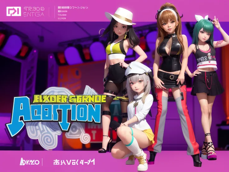 a close up of a group of girls in different outfits, trending on artistation, cgstation, trending at cgstation, featured in artistation, visual novel cg, pixiv 3dcg, game cg, trending on cgstation, imvu, popular on art station, trend of artistation, live2d...