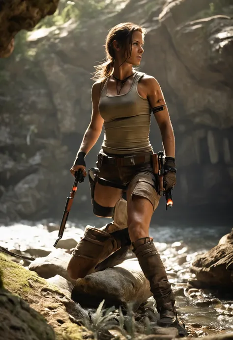 lara croft from tomb raider shirtless