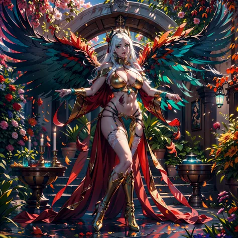 Master Masterpiece ultra Goddess Sun urban forest graduate deep path equirectangular_360 garden contre-jours Beholder "medieval" priestess Caduceus crux backlight global luminescence saturate Sunlight ecstatic volumetric lightning contrast meticulously int...