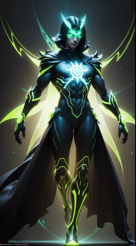 NFT 2 - "Luminous Savant":
Develop an NFT of a scholarly superhero emitting a bright yellow and black light. The figure is intricately detailed, with metallic features and technological elements that emphasize their pursuit of knowledge. The heros focused ...