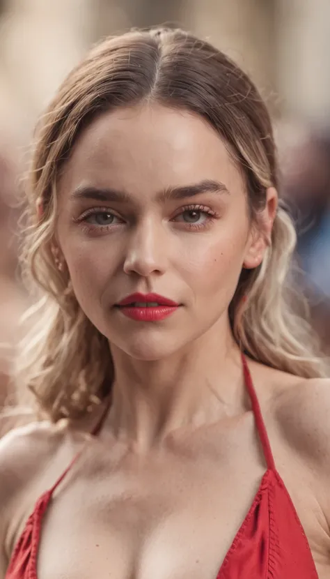 Emilia Clarke, red bikini