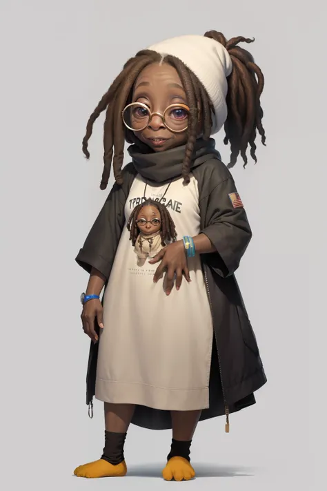 Whoopi Goldberg As a sock puppet,concept art, 4k