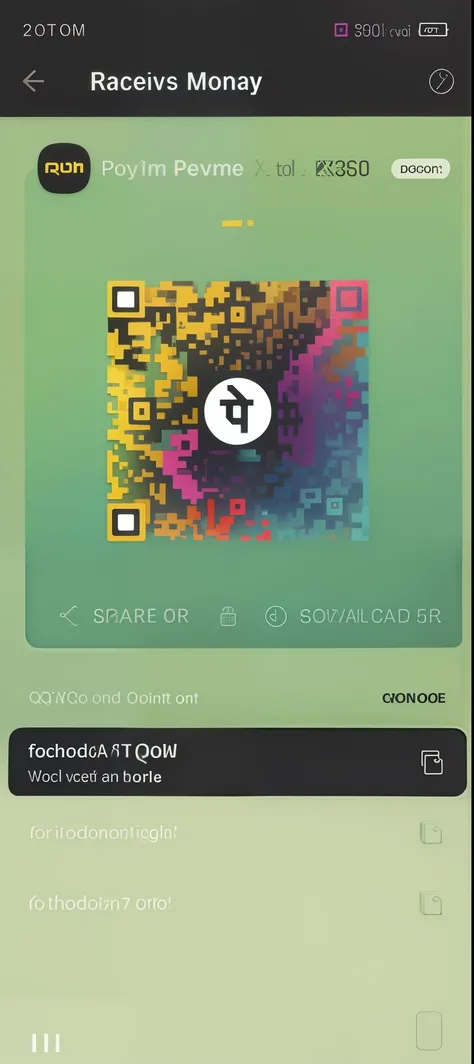 Colourful edit QR image same QR