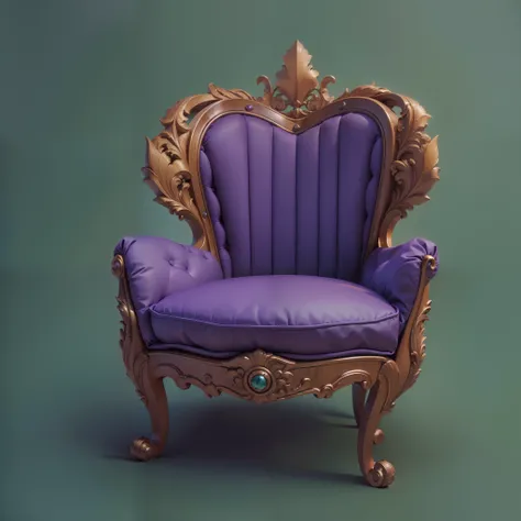 ((This is the example of a 16k image of an armchair inspired by a purple ipê))