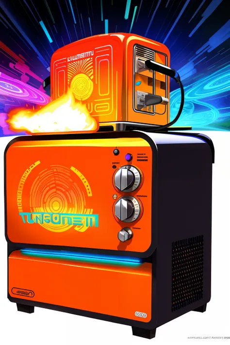 psychedelic toaster, concept art 4k, chaos