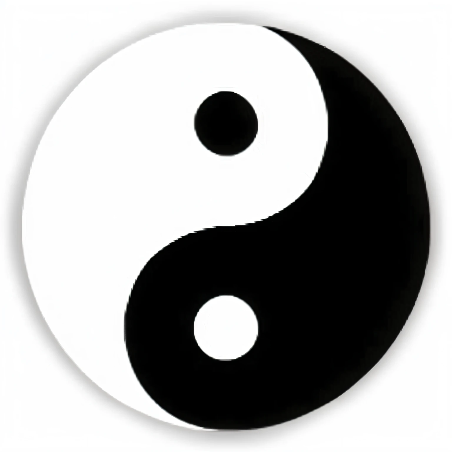 A black and white yin yin symbol on a white background, Ying e Yang, Yin Yang, Taoism, em forma de yinYang, Chinese, inspirado em Wu Wei, taoist master, Escolha Wu, equilibrium, Tai Chi, budista, Era, dualidade, everything is in balance, apenas preto e bra...