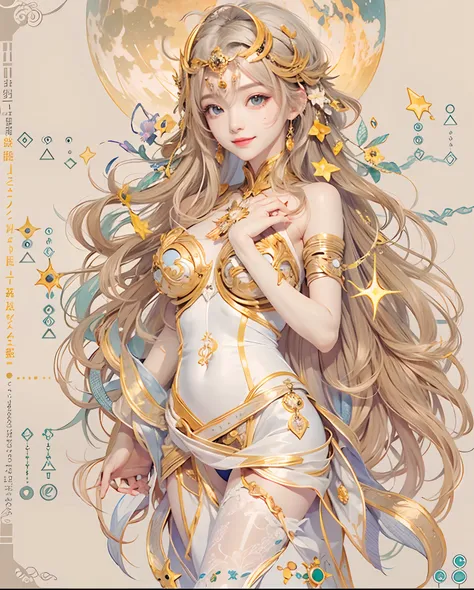 Birth Chart、Venus、optic、a moon、suns、planetes、stele、kindly smile、rokoko、Breasts are small and B size、A slender、