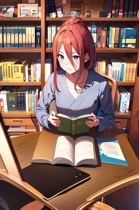 "((anime)), remodernismo, Arte Oficial, ((Pixiv)), ((uma menina lendo um livro em uma sala de aula)), ((a manga cartoon by Kaburagi Kiyokata)), Destaque no Pixiv."