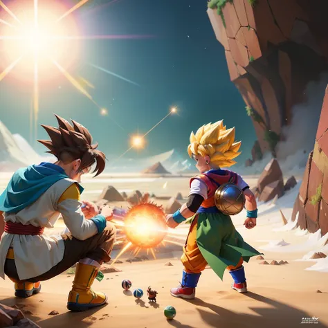 Dragon Ball Battle is coming to Nintendo Wii, Dragon ball art style, Dragon ball, Dragon ball style, arte oficial, concept art of Dragon ball, Dragon Ball, arte oficial altamente detalhada, Dragon ball z, arte chave, Dragon Ball Z, Dragon ball z Style, art...