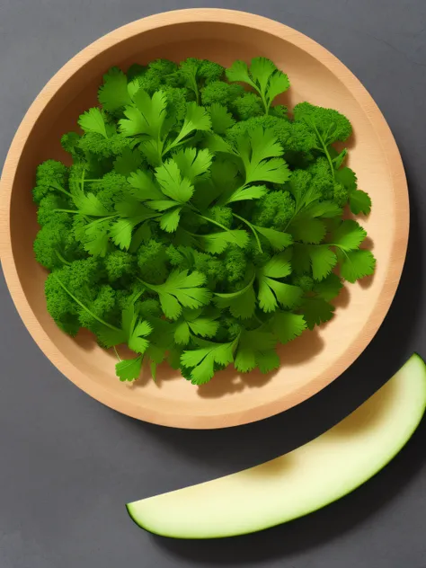 parsley, cucumber, ginger, realistic, 4k