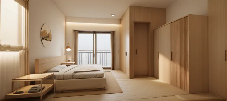 (japan bedroom:1.2), (actual photo:1.2), unreal engineer 8k, full hd 8k, cinema light, warm light, deep color with minimalism, c...