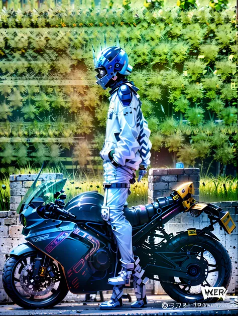 arafed man in a helmet and protective gear on a motorcycle, point of view of visor wearer, helmet on face, wearing helmet, reflection of phone in visor, wearing a round helmet, beautiful blue armet helmet, wearing a helmet, motorcycle helmet, holding helme...