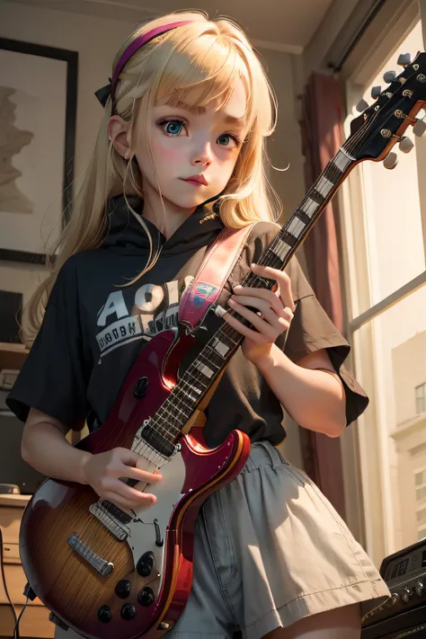 Guitar for the world of the future，Up，Blonde haired girl