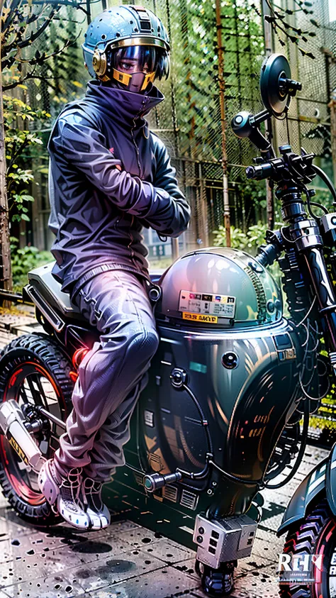 arafed man in a helmet and protective gear on a motorcycle, point of view of visor wearer, helmet on face, wearing helmet, reflection of phone in visor, wearing a round helmet, beautiful blue armet helmet, wearing a helmet, motorcycle helmet, holding helme...