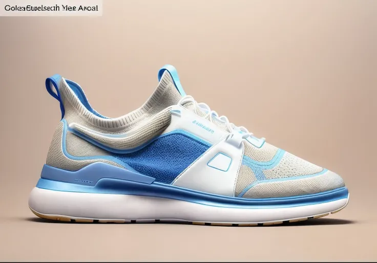 a close up of a pair of sneakers with a blue and white color scheme, futuristic sneakers, 2020, 2 0 2 0, 2022, 2 0 2 2, 2 0 2 1, 2021, whole shoe is in picture, icy, futuristic balenciaga sneakers, 2 0 1 9, 2019, sneaker design