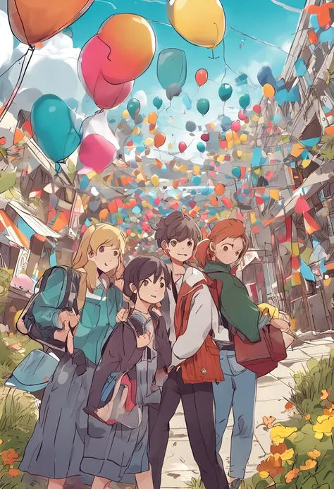 Draw the "Back to School Season，Together Yang Fans Day" as the theme of the poster