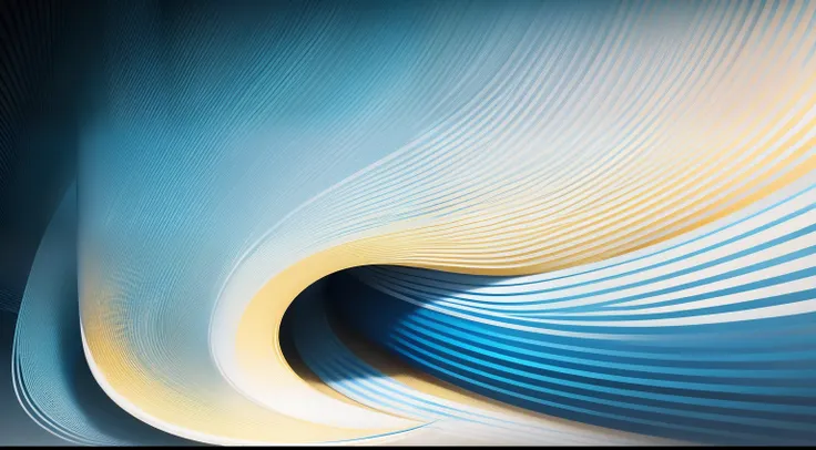 Wavy lines of (Medium blue and golden white gradient color only), full screen