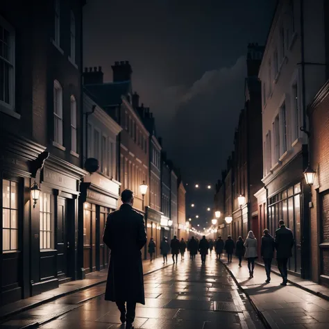 east end em londres antiga, dimly lit street