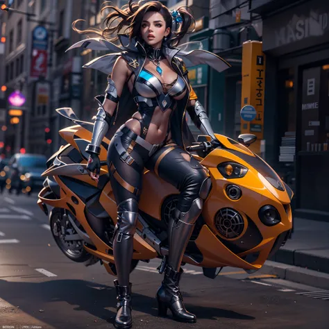 Masterpiece epic Urban bike_suit nickel mounted Motocycle_outfits optimal sunLight meticulously intricate luminescence volumetric lightning contrast ultra_highres pro-Photorealistic ultra_high_quality ultra_sharpness focus accurate max perfection reflex gr...