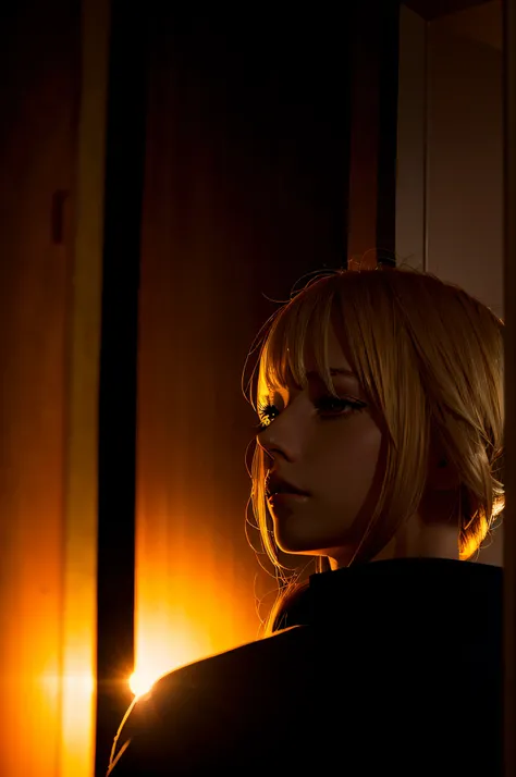 Tip: Depth photography. Cinematic lighting. Blonde girl in backlight. --q 2 --s 750 --v 5.1 --c 10 --ar 11：17