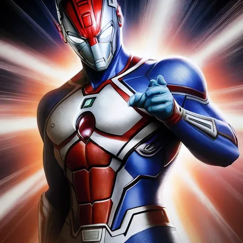 Gerar uma imagem do Ultraman lutando