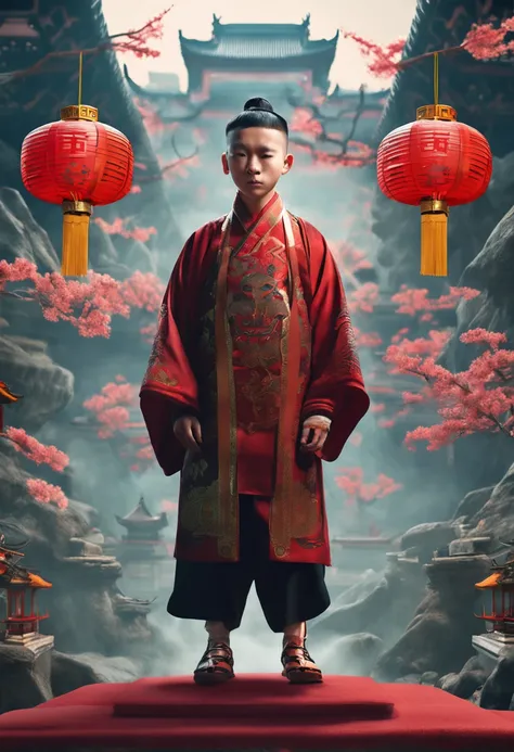 Surreal Chinese style boy avatar